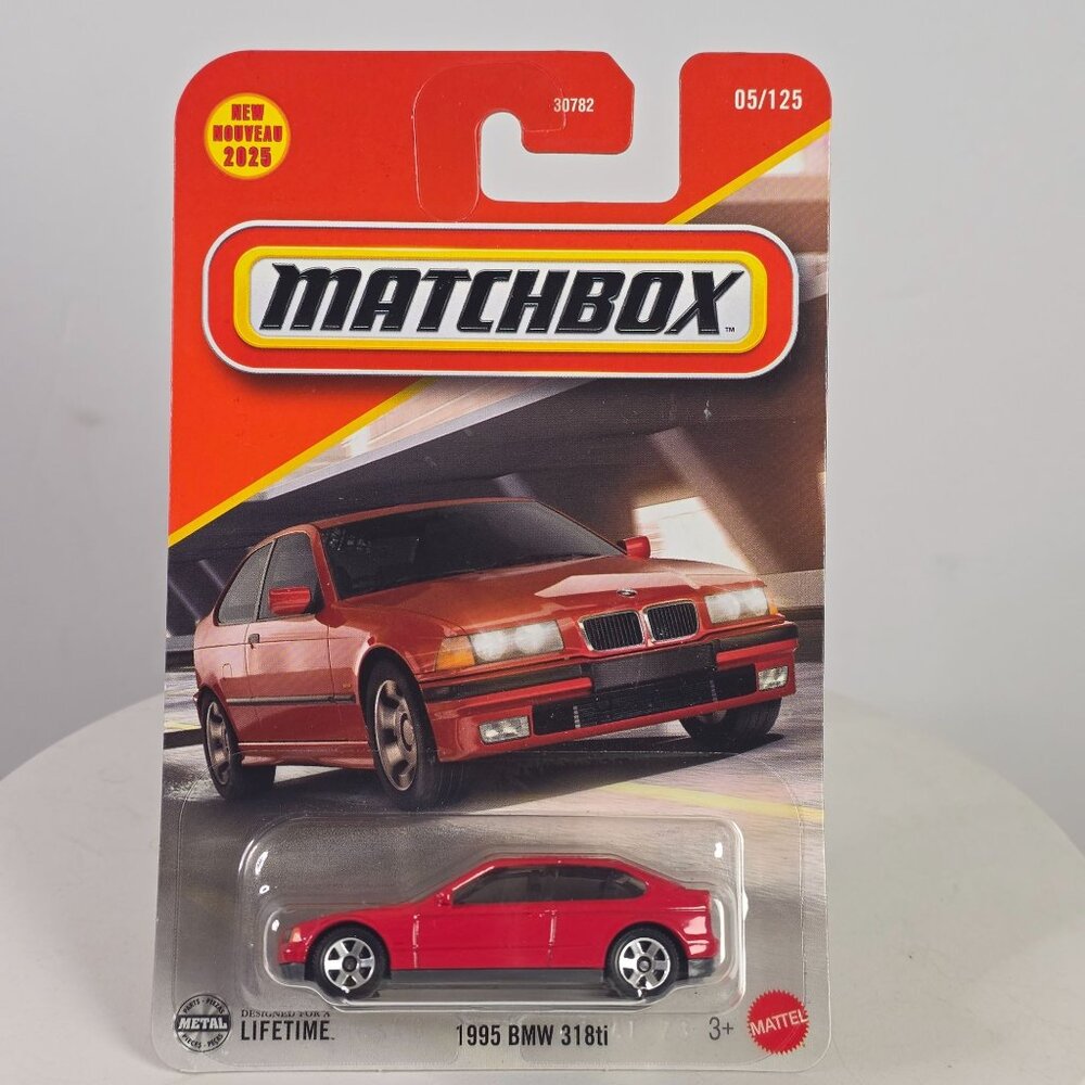 1995 BMW 318ti Matchbox Die-Cast Car 1:64 Scale New 2023 Edition Collectible Red